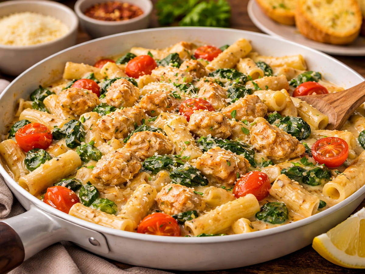 Těstoviny s kuřecím masem