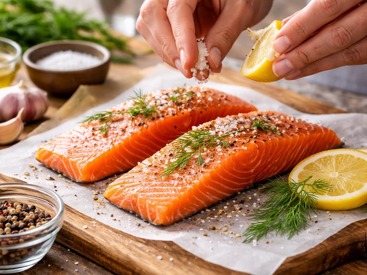 Losos filet na pánvi