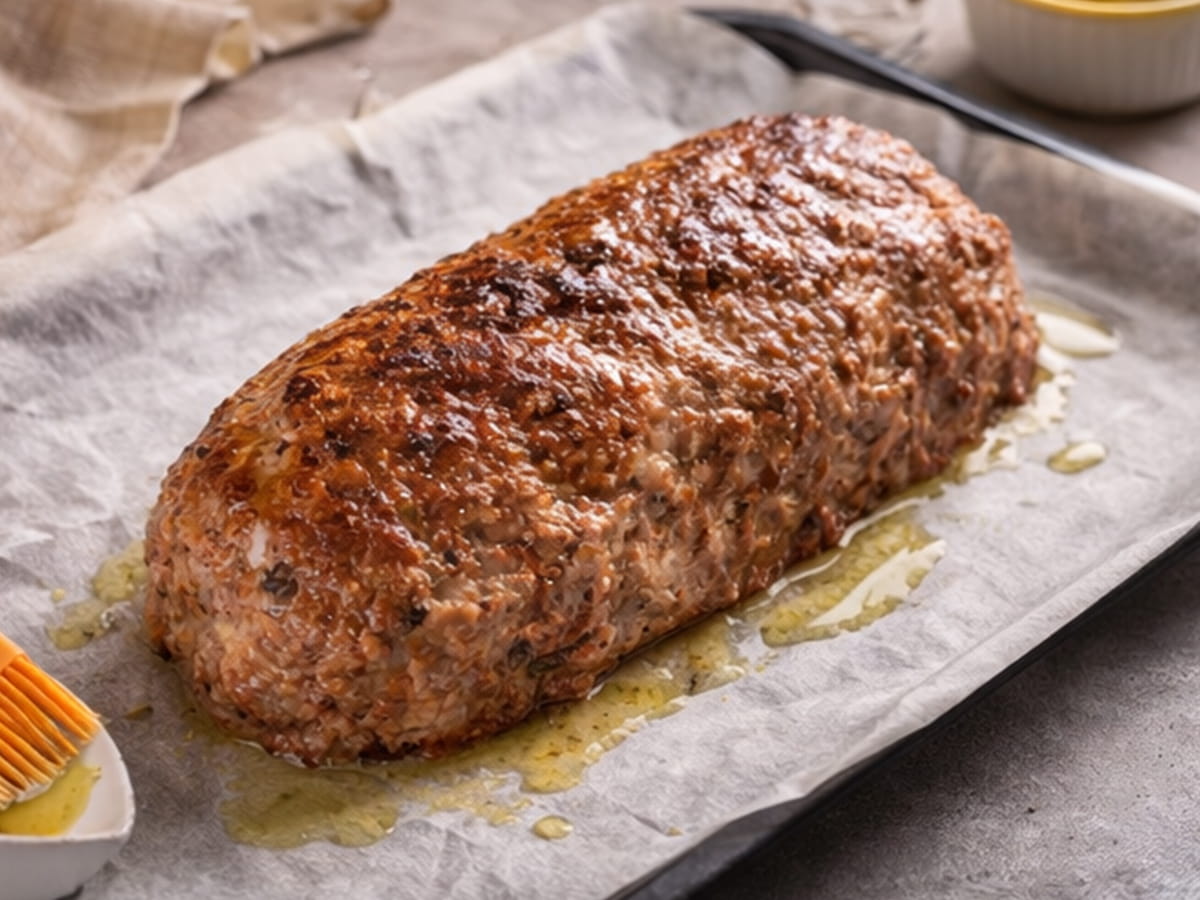 Hotová sekaná s bramborovou kaší