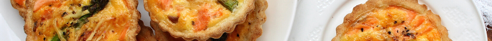 Mini chřestové quiche s lososem