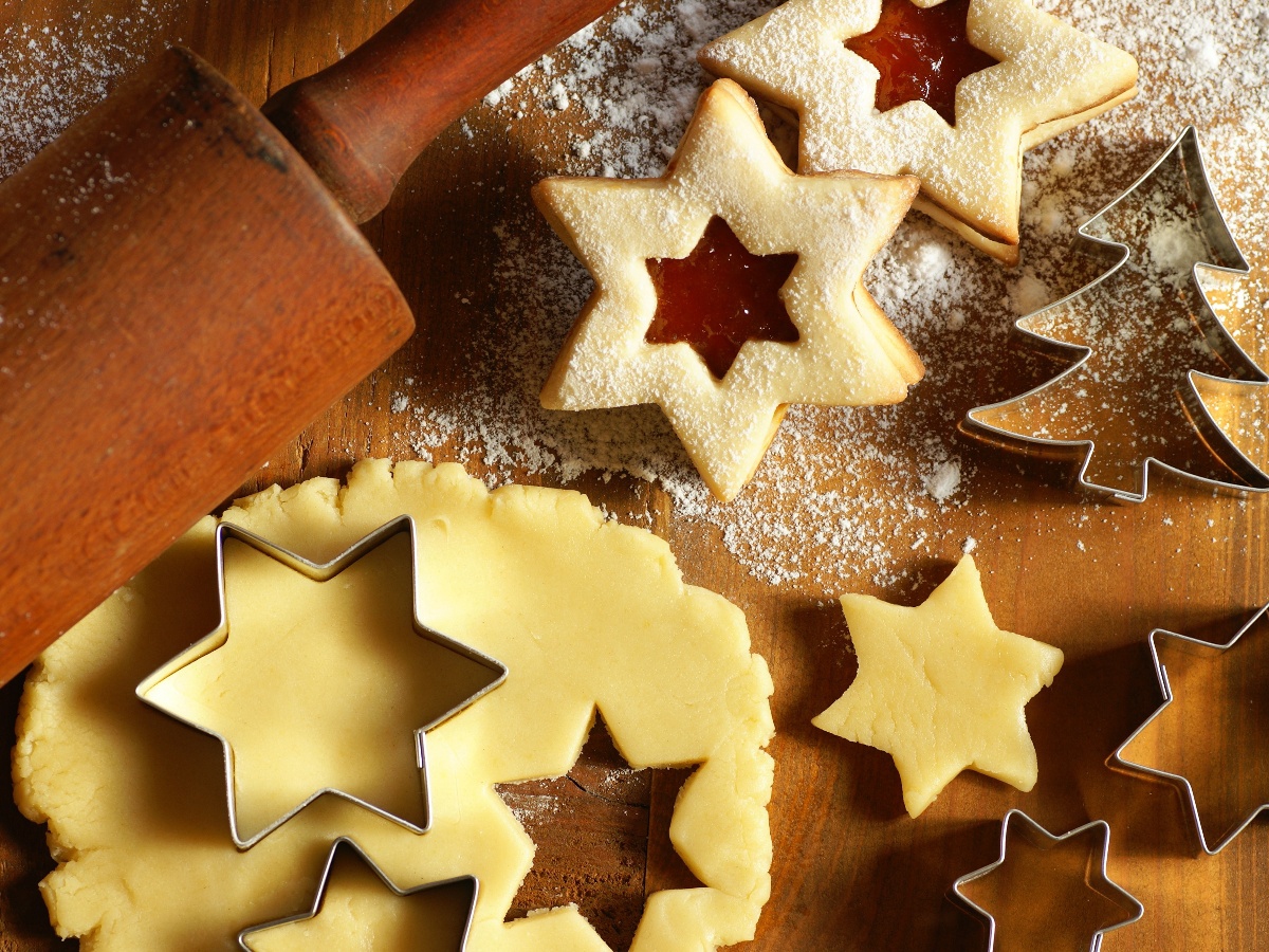 Linecké těsto připravené k pečení