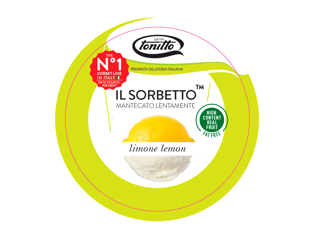 Mražený krém sorbet citronový