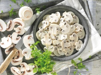 Žampiony plátky mražené