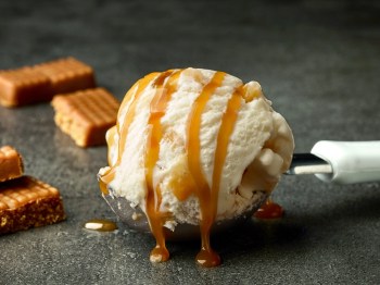 Zmrzlina s příchutí vanilky a karamelu