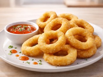 Kroužky z ryb a kalamár