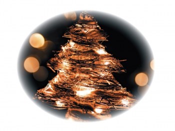 Stromek proutěný s LED osvětlením 