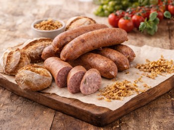 Zámecké klobásy s cibulkou